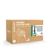 Kilner® weckpotten 1,0L met Airtender vacuümdeksels (x3)