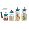 4x BEUGELPOT MET VACUÜMFUNCTIE COMBI-SET VIERKANT (0,5 + 1,0 + 1,5 + 2,0 Liter)